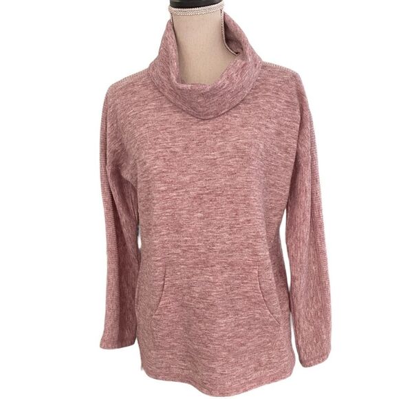 Women's Sonoma Pink Oversized Cowl Neck Sweatshirt Top Size PS - Picture 1 of 11